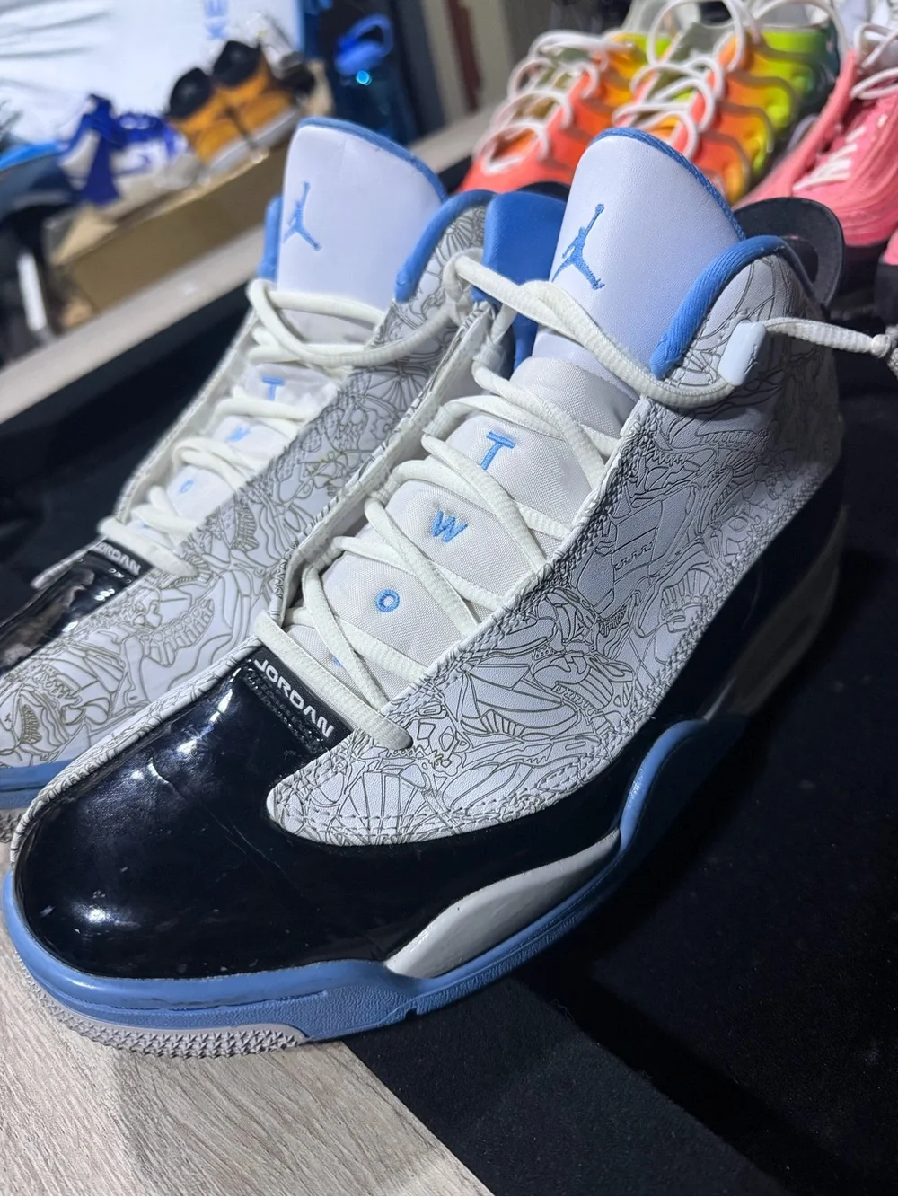 Jordan Dub Zero ‘Legend Blue’ Laser White Black Blue 11.5